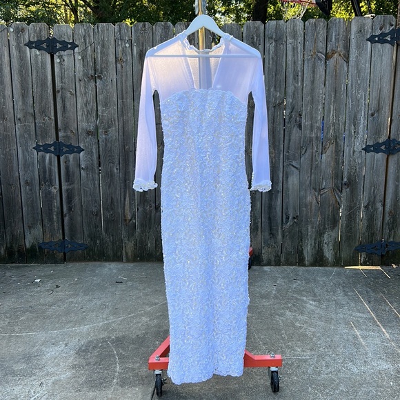 White Homemade Wedding Dress - Picture 8 of 9